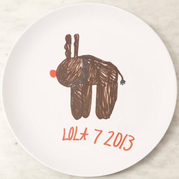 Create cherished memories with a personalized melamine plate! Showcase your child's artwork on a 10" BPA-free, dishwasher-safe plate. Fun, creative, and perfect for gifts or keepsakes